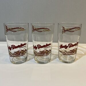 Harley Davidson Beer Pint Glasses - set of 3